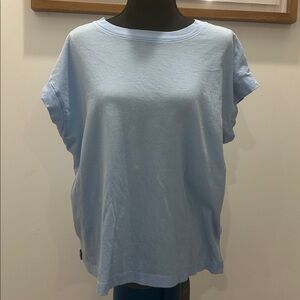 A New Day Baby Blue Cap Sleeve Relaxed T-Shirt Large